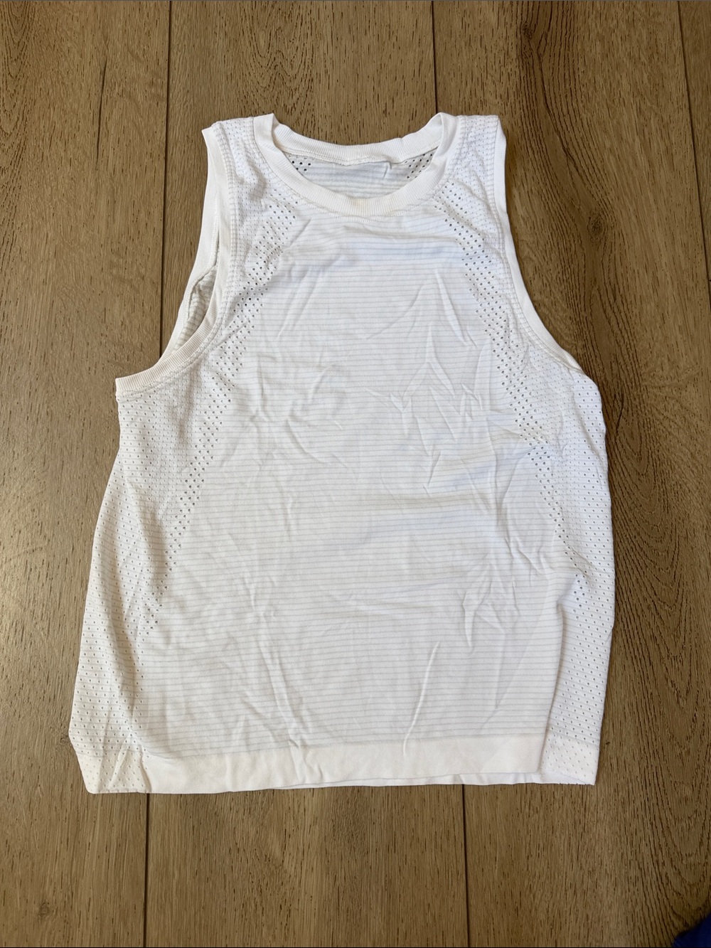 lululemon athletica White Perforated Athletic Tank Top